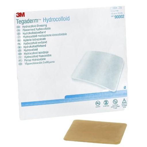 [MMM-90002] Hydrocolloid Dressing 3M™ Tegaderm™ 4 X 4 Inch Square Sterile