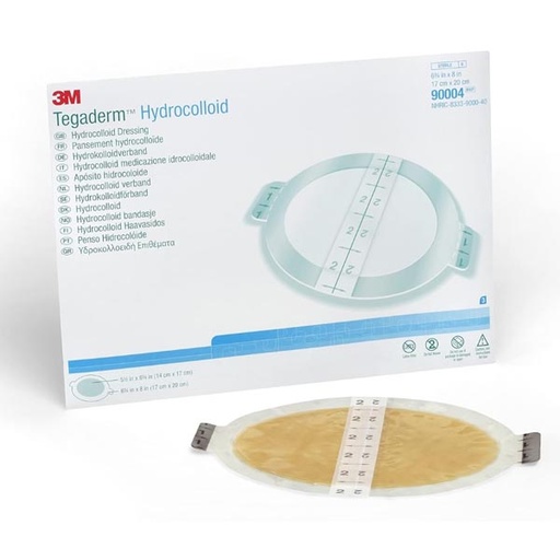 [MMM-90004] Hydrocolloid Dressing 3M™ Tegaderm™ 6-3/4 X 8 Inch Oval Sterile