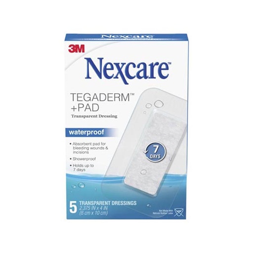 [MMM-H3584] Transparent Dressing with Pad Nexcare™ Tegaderm™+ Pad Rectangle 2-3/8 X 4 Inch 2 Tab Delivery Without Label Sterile
