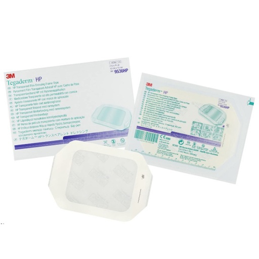 [MMM-9536HP] Transparent Film Dressing 3M™ Tegaderm™ HP Rectangle 4 X 4-3/4 Inch Frame Style Delivery With Label Sterile