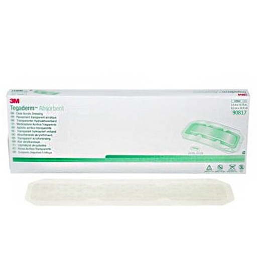 [MMM-90817] Transparent Film Dressing 3M™ Tegaderm™ Rectangle 3-1/2 X 13-3/4 Inch Frame Style Delivery Without Label Sterile