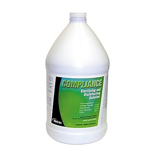 [MET-10-2500] Compliance™ Surface Disinfectant Cleaner Peroxide Based Manual Pour Liquid 1 gal. Jug Acidic Scent NonSterile