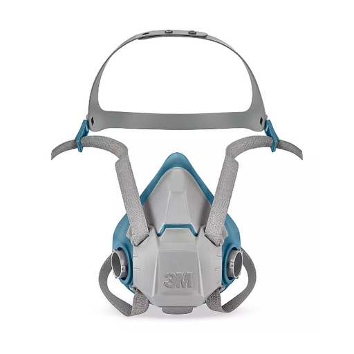 [MMM-6501] 3M™ Reusable Respirator Industrial Half Face 4 Point Adjustable Head Strap Small Gray / Teal