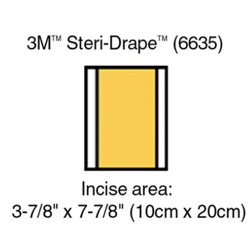 [MMM-6635] Surgical Drape 3M™Ioban™2 Antimicrobial Incise Drape 3-7/8 W X 7-7/8 L Inch Sterile
