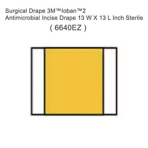 [MMM-6640EZ] Surgical Drape 3M™Ioban™2 Antimicrobial Incise Drape 13 W X 13 L Inch Sterile