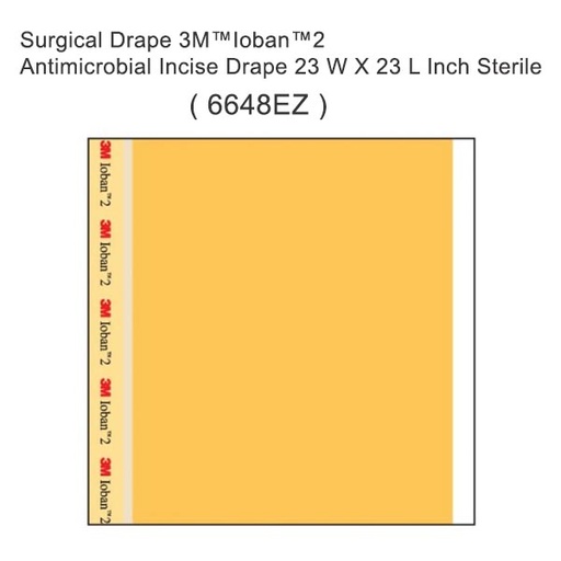 [MMM-6648EZ] Surgical Drape 3M™Ioban™2 Antimicrobial Incise Drape 23 W X 23 L Inch Sterile