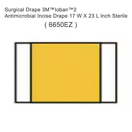 [MMM-6650EZ] Surgical Drape 3M™Ioban™2 Antimicrobial Incise Drape 17 W X 23 L Inch Sterile