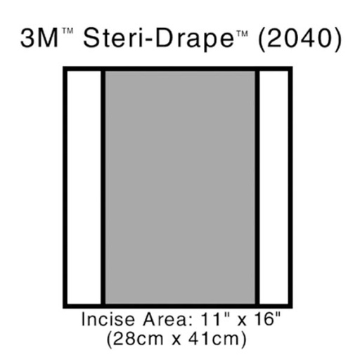 [MMM-2040] Incise Drape, Overall 14" x 16", Incise 11" x 16", 10/bx, 4 bx/cs