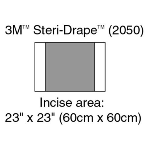 [MMM-2050] Surgical Drape 3M™ Steri-Drape™ 2 Incise Drape 23 W X 23 L Inch Sterile