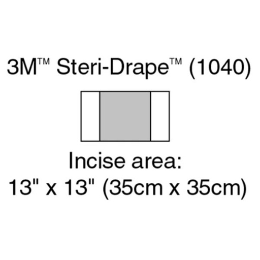 [MMM-1040] Surgical Drape 3M™ Steri-Drape™ Medium Incise Drape 13 W X 13 L Inch Sterile